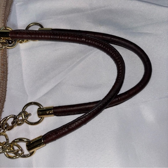 Cynthia Rowley Snakeskin Leather Tote Bag with Chain & Leather Straps - Picture 10 of 13